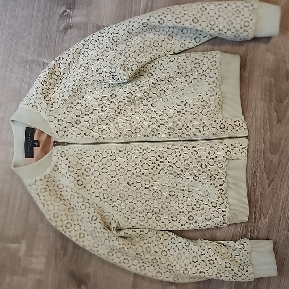 Victoria Beckham for Target, Women's Mint Green Lace Bomber Jacket,  small